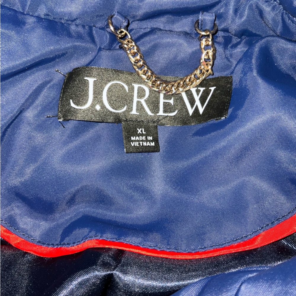 J. Crew Women's Blue Pea Coat with Gold Accents - Picture 4 of 9